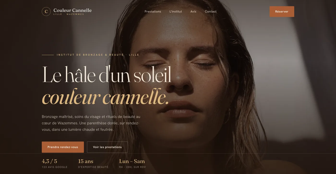 Aperçu du site Couleur Cannelle