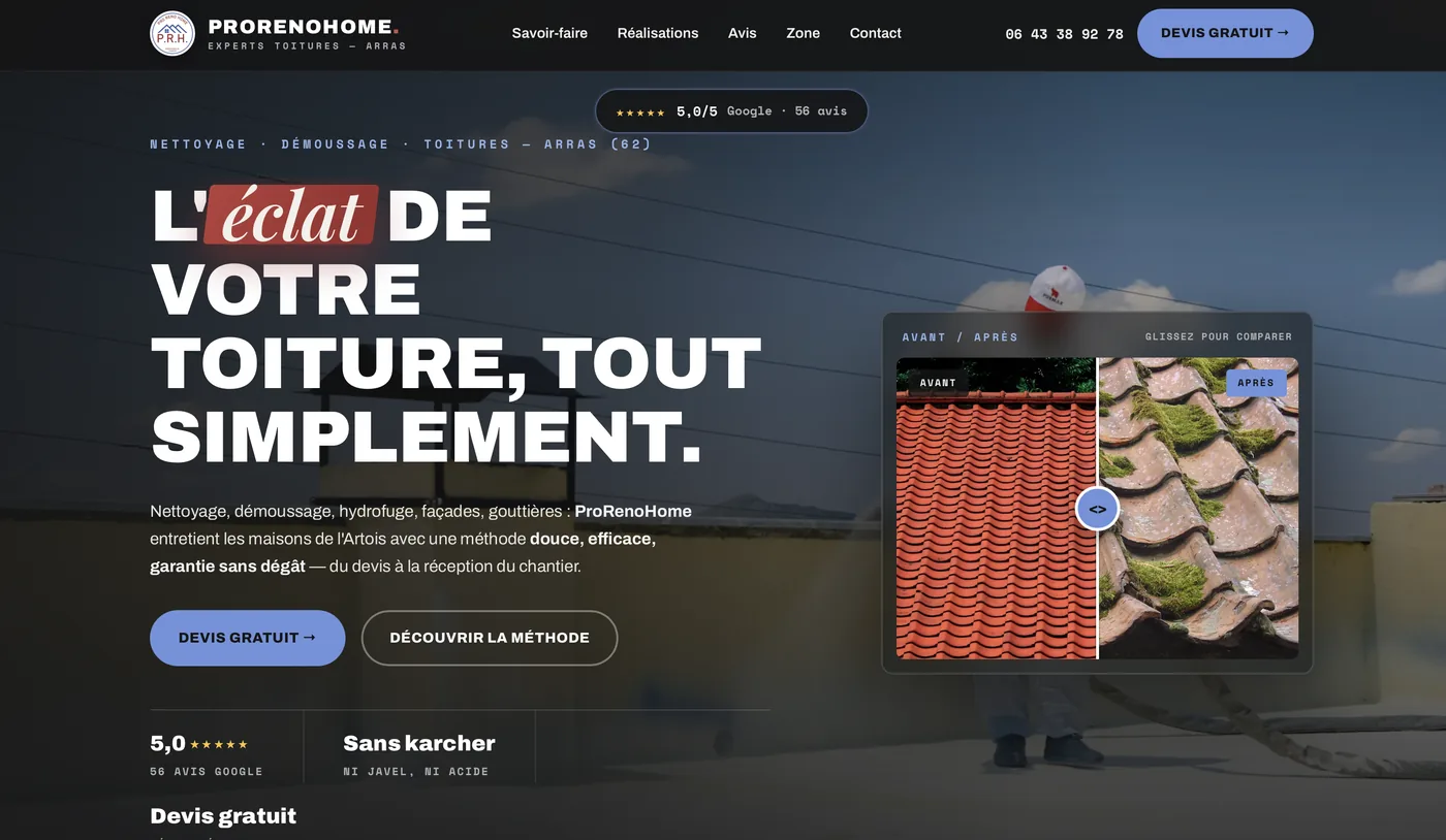 Aperçu du site ProRenoHome