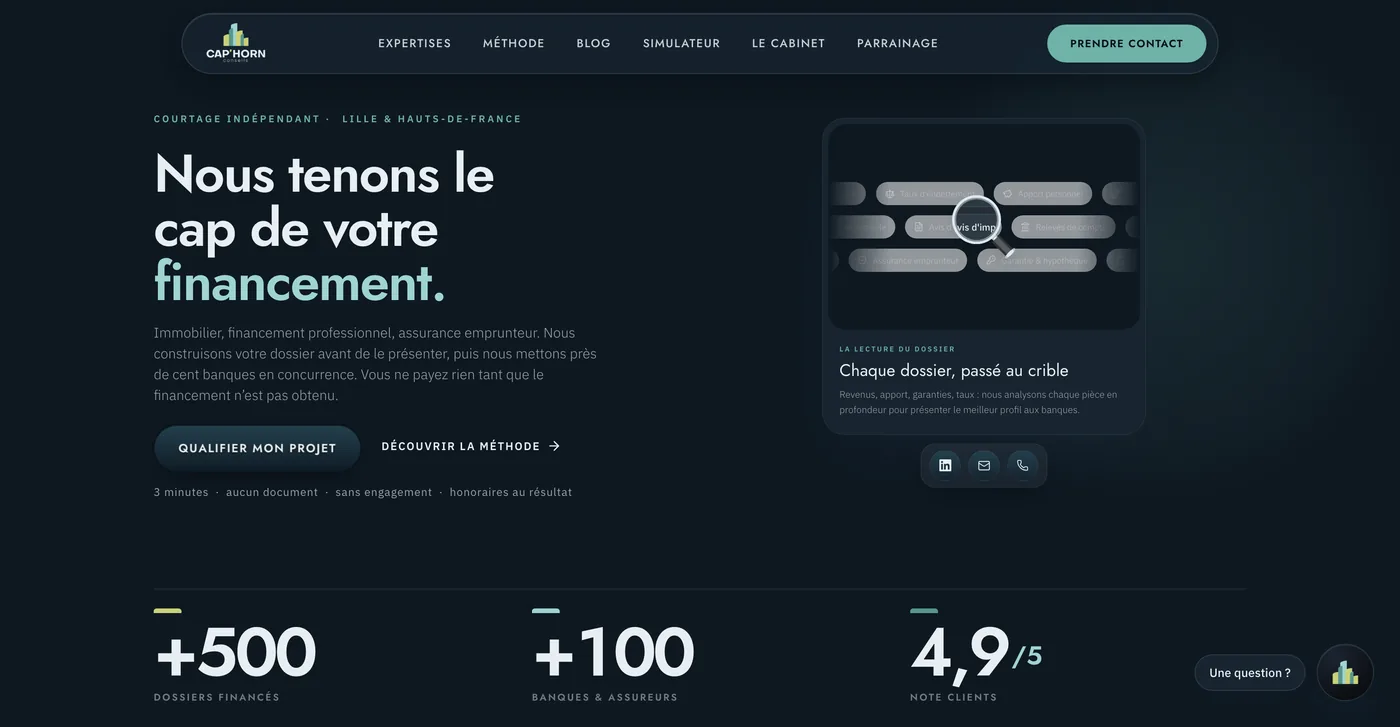 Aperçu du site Cap Horn Conseils